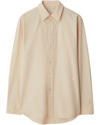 Burberry - Cotton Edk Embroidery Shirt - Lyst