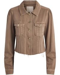 PAIGE - Cropped Pacey Denim Jacket - Lyst