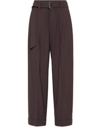 Brunello Cucinelli - Tropical Luxury Wool Sartorial Baggy Trousers - Lyst