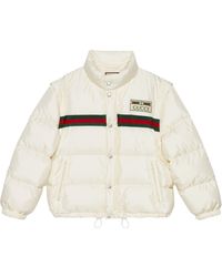 Gucci - Web Stripe Puffer Jacket - Lyst