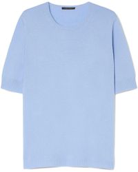 Marina Rinaldi - Cashmere Short-Sleeve Sweater - Lyst