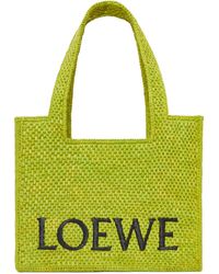 Loewe - X Paula's Ibiza Medium Raffia Font Tote Bag - Lyst