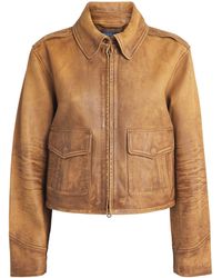 Polo Ralph Lauren - Distressed Leather Jacket - Lyst
