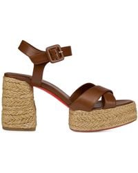 Christian Louboutin - Calakala Leather Heeled Sandals 85 - Lyst