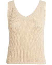 Max Mara - Cotton-blend Knitted Tank Top - Lyst