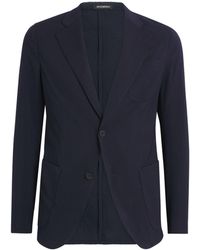 Emporio Armani - Virgin Wool-Blend Blazer - Lyst