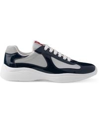 Prada - Patent Leather-Blend America's Cup Sneakers - Lyst