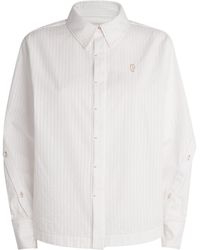 Claudie Pierlot - Cotton Stripe Logo Shirt - Lyst