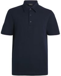 Brioni - Cotton-Silk Polo Shirt - Lyst