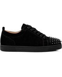 Christian Louboutin - Louis Junior Spikes Leather Sneakers - Lyst