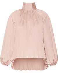 Max Mara - Pleated Pussybow Blouse - Lyst