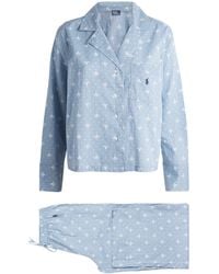 Polo Ralph Lauren - Cotton Floral Stripe Pyjama Set - Lyst