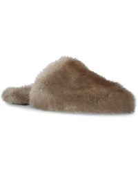 Max Mara Edereh Fur Mules - Brown