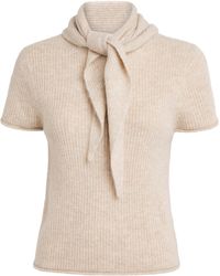 ME+EM - Wool-Blend Scarf Half-Zip T-Shirt - Lyst