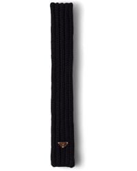 Prada - Wool Logo Scarf - Lyst