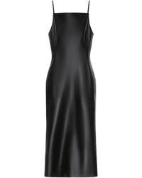 Givenchy - Lambskin Sliced Kick-Back Midi Dress - Lyst