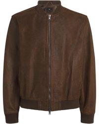 7 For All Mankind - Leather Bomber Jacket - Lyst