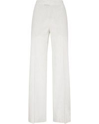 Brunello Cucinelli - Linen-cotton-blend Pinstripe Tailored Trousers - Lyst