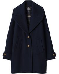Burberry - Wool Oversized Coat - Lyst