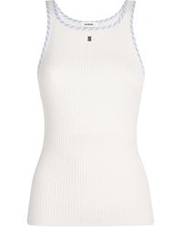 Sandro - Rib-Knit Slim Tank Top - Lyst