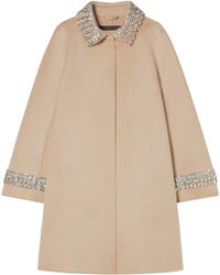 Marina Rinaldi - Wool Embellished-Detail Coat - Lyst