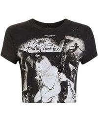 Dolce & Gabbana - Cotton Graphic Cropped T-Shirt - Lyst
