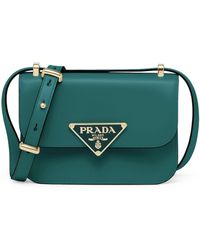 Prada - Leather Emblème Cross-body Bag - Lyst