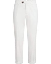 Brunello Cucinelli - Garment-Dyed Cotton Gabardine Trousers - Lyst