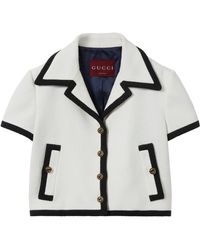 Gucci - Cotton Tweed Short-sleeve Jacket - Lyst