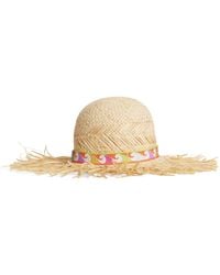 PUCCI - Raffia Printed-Brim Sun Hat - Lyst
