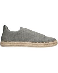 ZEGNA - Canvas Triple Stitch Espadrilles - Lyst