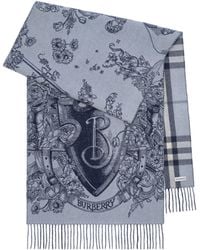Burberry - Cashmere Reversible Etched Knight Scarf - Lyst