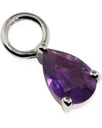 Astrid & Miyu - And Amethyst February Birthstone Earring Charm - Lyst