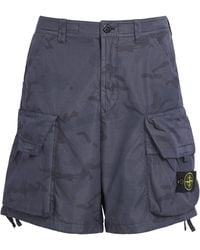 Stone Island - Ripstop Faded Camo Cargo Shorts - Lyst