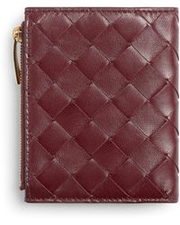 Bottega Veneta - Small Leather Intrecciato Bifold Wallet - Lyst