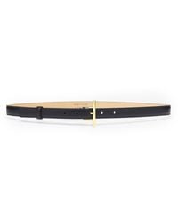 McQueen - Leather T-Bar Belt - Lyst