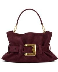 Balmain - Medium Suede Anthem Shoulder Bag - Lyst