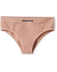 Miu Miu - Ribbed Seamless Briefs - Lyst