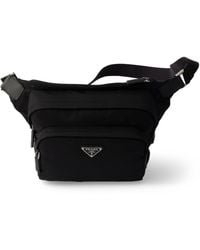 Prada - Re-Nylon And Leather Cross-Body Bag - Lyst