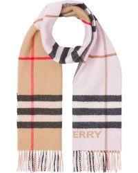 Burberry - Cashmere Contrast Check Scarf - Lyst