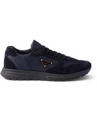 Prada - Re-Nylon And Suede Prax 2.0 Sneakers - Lyst
