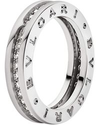 BVLGARI - And Diamond B.Zero1 One-Band Ring - Lyst