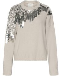 Marella - Wool Sequinned Sweater - Lyst