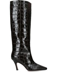 AMINA MUADDI - Leather Mona Knee-High Boots 80 - Lyst