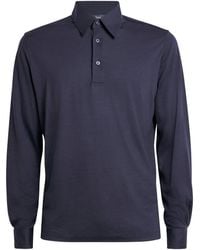 Herno - Wool Jersey Long-Sleeve Polo Shirt - Lyst