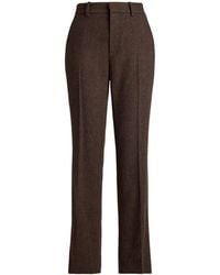 Ralph Lauren - Wool-Blend Straight Trousers - Lyst