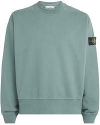 Stone Island - Cotton Rib-Knit Compass Sweatshirt - Lyst
