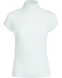 Issey Miyake - Wooly Pleats Mock-Neck Top - Lyst