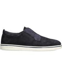 Ferragamo - Suede Alfie Slip-On Sneakers - Lyst