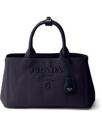 Prada - Large Canvas Jardinière Tote Bag - Lyst